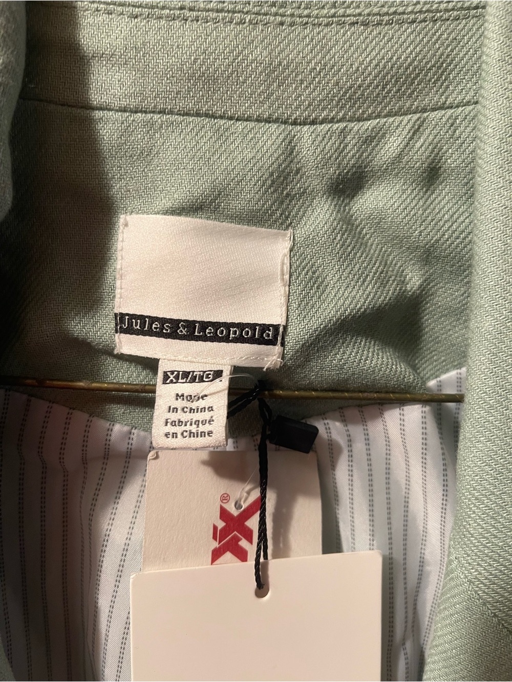 Jules & Leopold Sage Green blazer with Subtle Texture